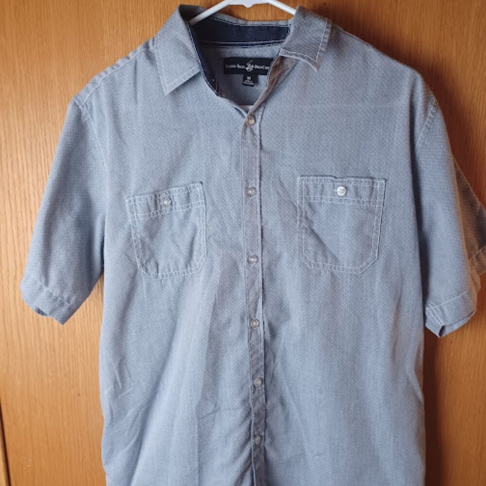 Men's Beverly Hills Polo Club Short Sleeved Button-Down Shirt